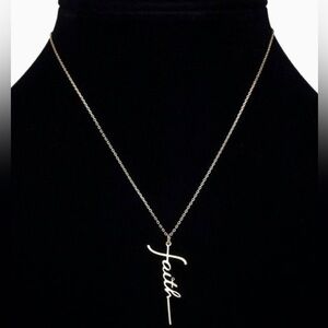 FAITH Silver Necklace NEW